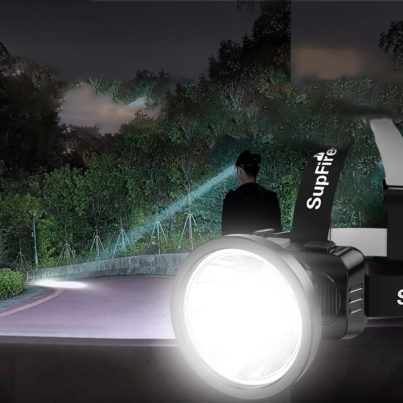 

High Quality Led Headlamp Flashlight Built-in Rechargeable 2400mah Battery