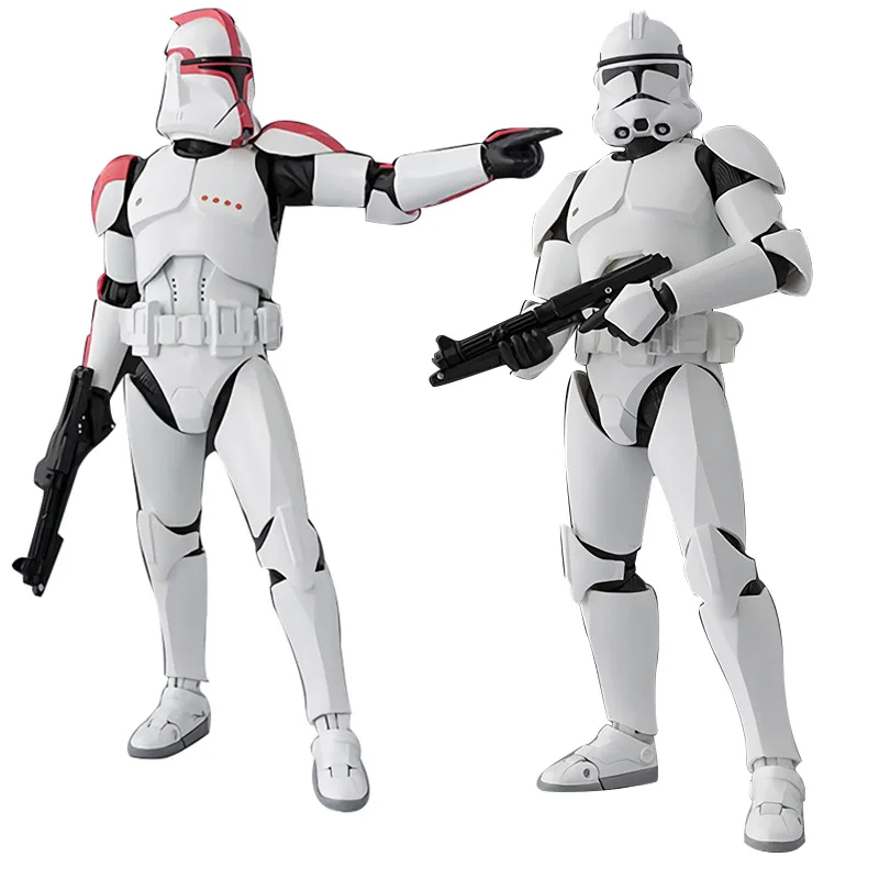 Звездные войны СВЧ Клон Trooper FASE II/FASE I капитан ПВХ фигурка Коллекционная модель