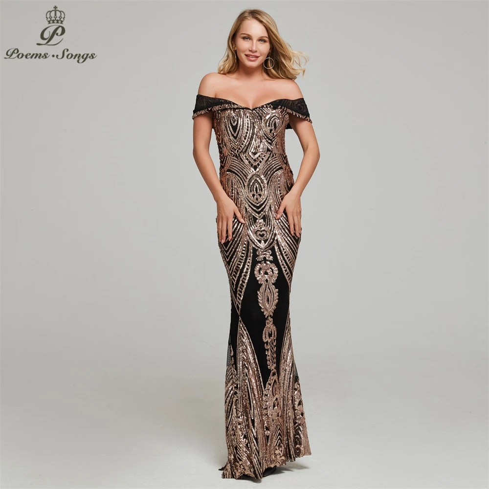 Новый сексуальный вырез лодочкой стильный Цехин вечернее платье для девочек