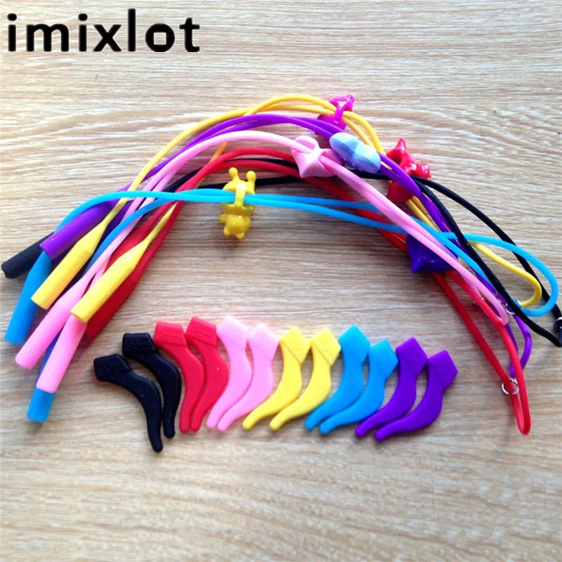 Imixlot 1 комплект прекрасный защитный эластичный детский спортивный силиконовый ремешок цепочка для очков Нескользящие солнцезащитные очки шнурки шнурок для очков
