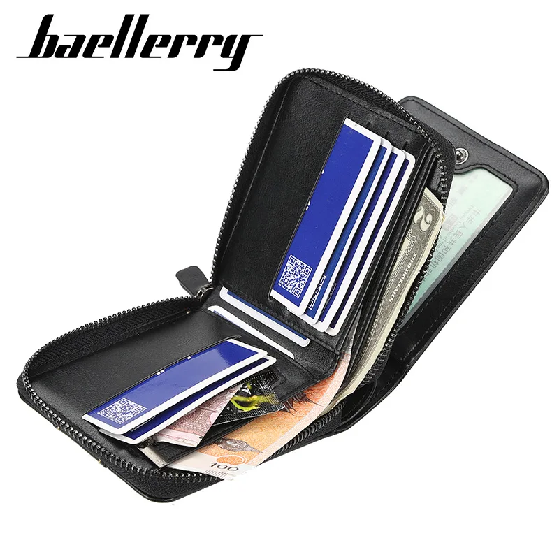 

Baellerry Zipper Cuzdan Small Wallet Men Male Purse Coin Card Holder Mini Money Bag Short Walet Portomonee Vallet Perse Kashelek