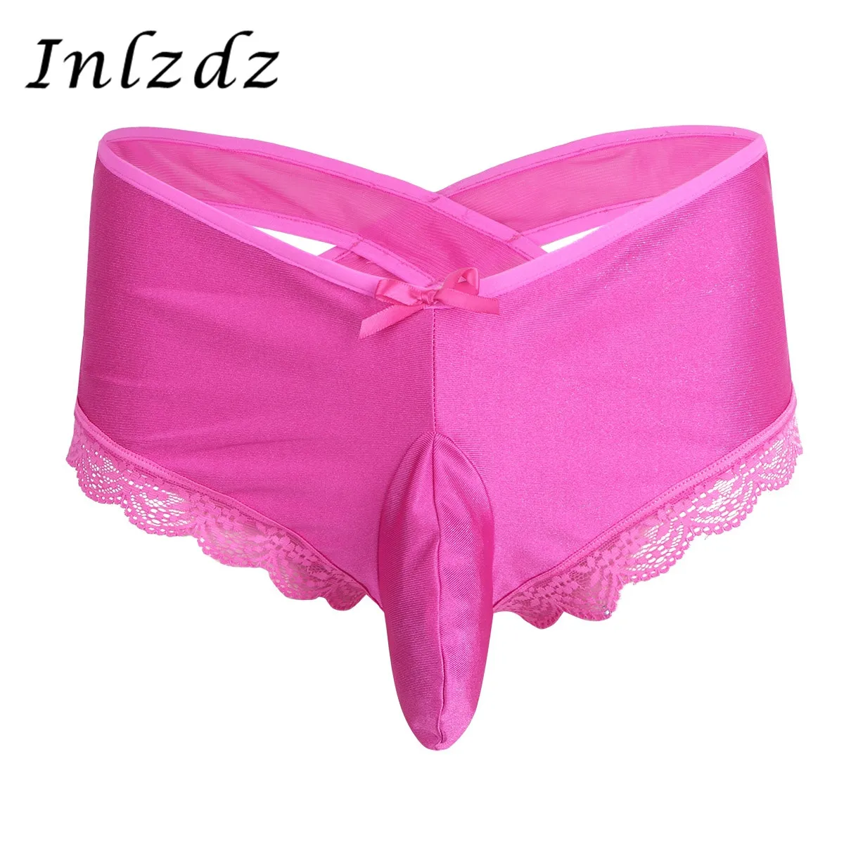 Мужское нижнее белье сексуальное с цветочным принтом и кружевной спинкой