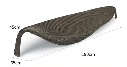 Бесплатная доставка 190 см шезлонг открытый ротанговый Диван Лежак для балкона