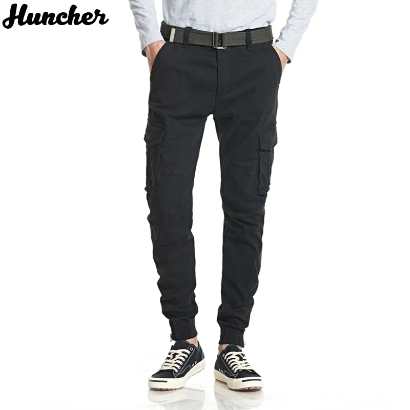 Мужские брюки карго Huncher осень 2020 мужские однотонные повседневные с простыми