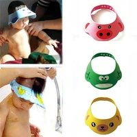 kids bath visor hat adjustable baby shower cap protect shampoo baby care toddler hair wash shield children infant waterproof cap