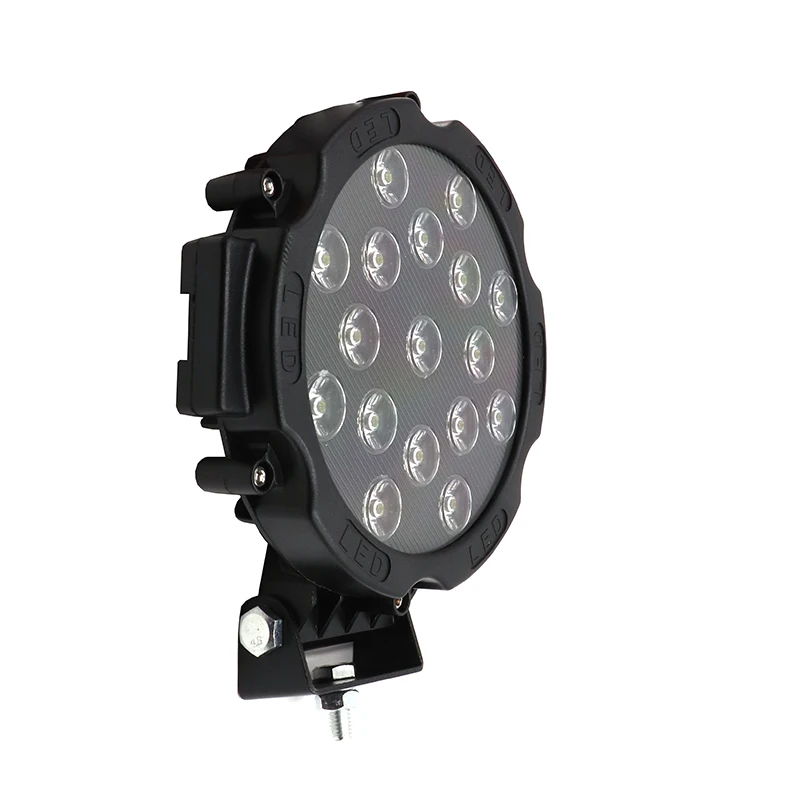 Niscarda 7 дюймов 12V 24V черный круглый 51 Вт точечная Светодиодная рабочая лампа дальнего света светильник бар для внедорожных рабочими электрическими схемами внедорожный 4x4 4WD Лодка внедорожник Грузовик Джип