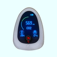 Portable CO2 Monitor Indoor Gas Smoke Sensor Meter Detector With Temperature And Humidity