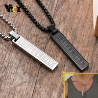 vnox stylish roman numerals bar necklaces for men rock punk stainless steel vertical tag pendant jewelry free box chain 24