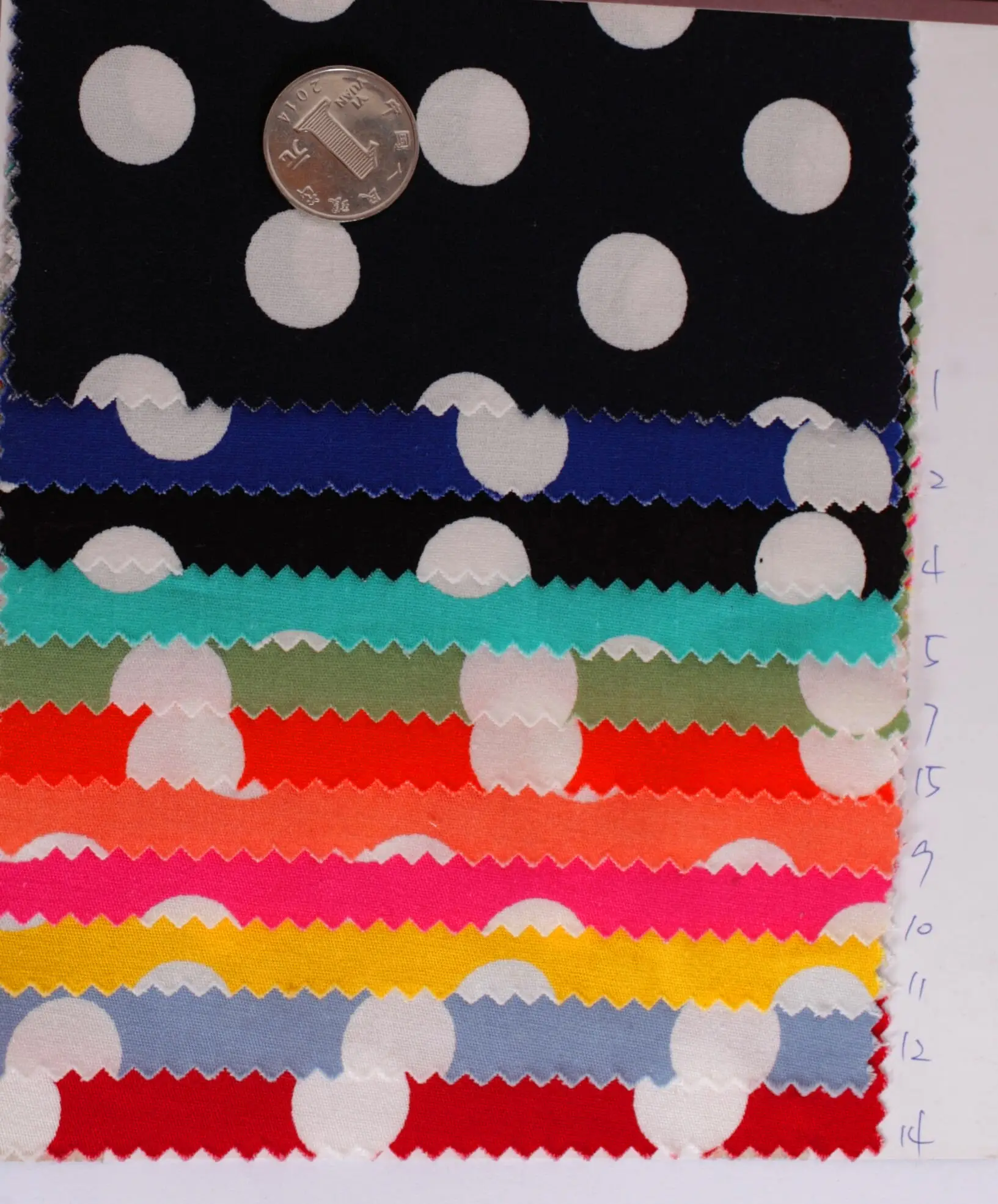 Ткань ручной работы сделай сам многоцветный белый узор в горошек саржа сатин |