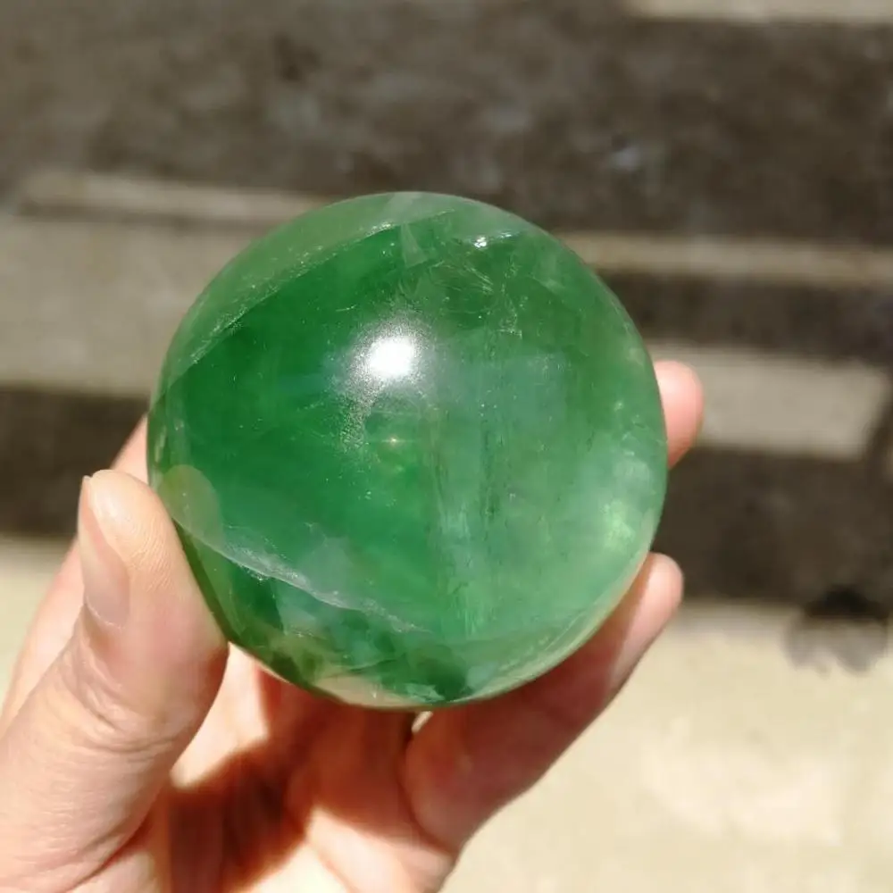 

ABOUT 5.5CM Natural Green Fluorite Quartz Balls Crystal Gemstones Sphere Meditation Reiki Healing Chakra For Home Decor