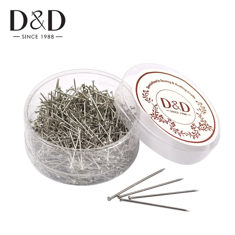 

900pcs 26mm Stainless Steel Straight Pins Dressmaker Fine Satin Sewing Head Pins For Quilting Jewelry Making DIY Sewing Tools