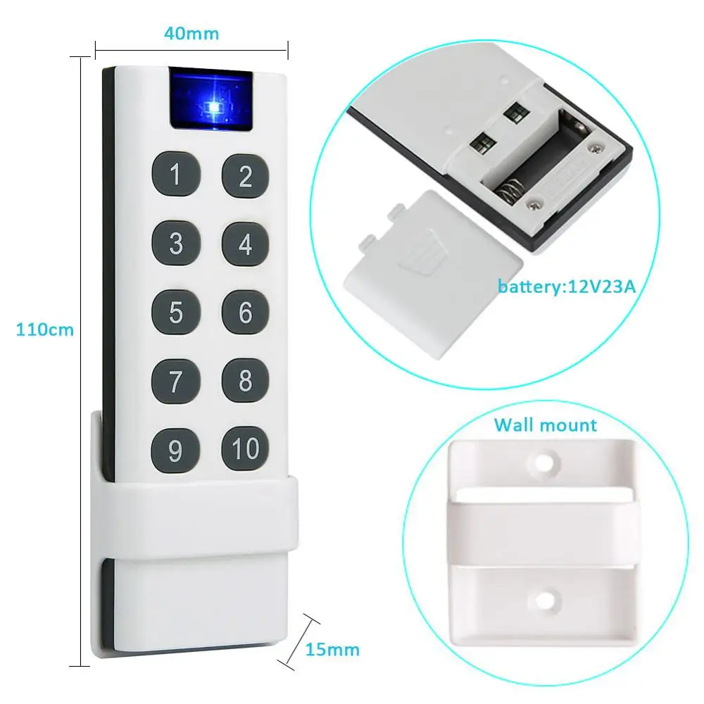 433 mhz universal wireless remote control switch dc 12v 1ch relay receiver module and rf transmitter electronic lock control free global shipping