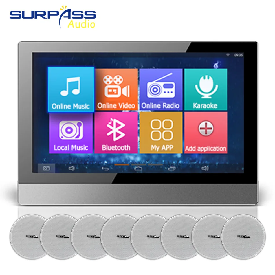 10-дюймовый экран настенный усилитель 4-дюймовый потолочный динамик Combo дешевый