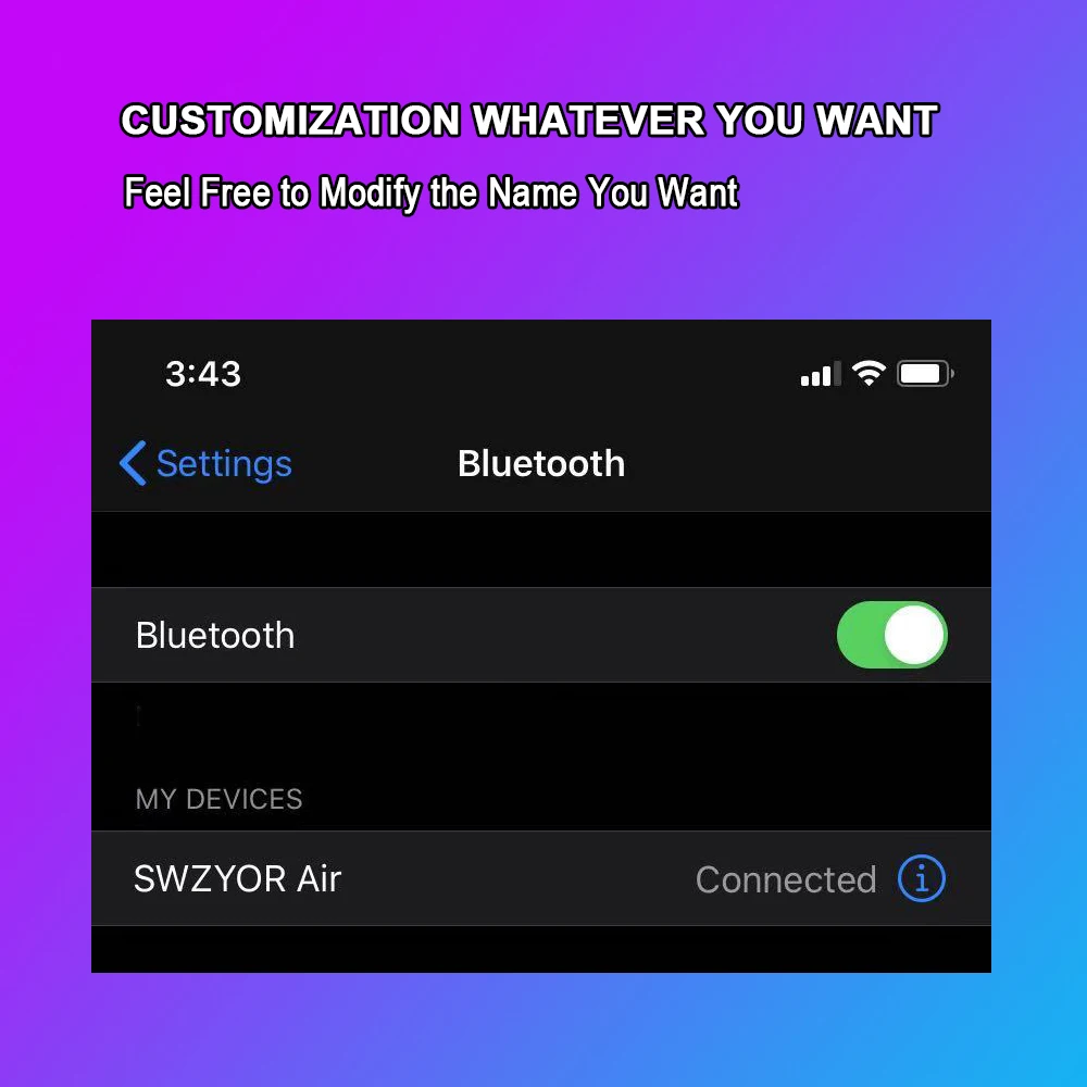 I90000 MAX tws bluetooth наушники Air 2 Rename 5 0 сенсорные супер бас регулятор громкости для iPhone