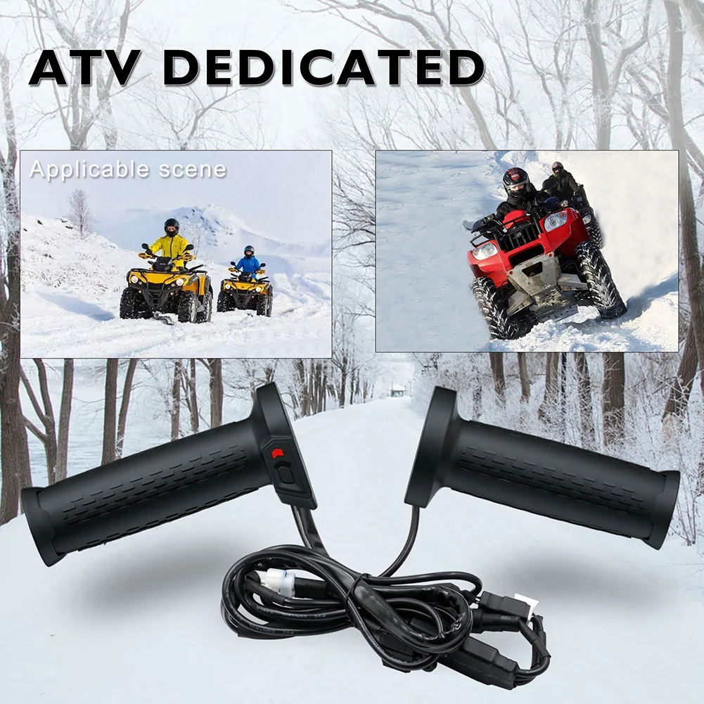 

Adjustable TPV Smart Electric Heated Handlebar Grips Temperature Adjustment Winter Warmth Handle Grips Motorcycle Parts