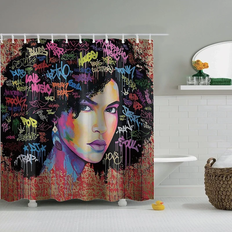 Dafield черная арт афроамериканская водоотталкивающая Полиэстеровая ткань