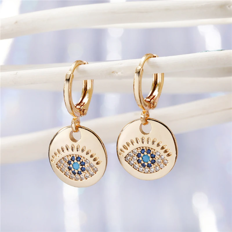 Маленькие турецкие серьги кольца Dayoff для глаз женские и мужские ювелирные