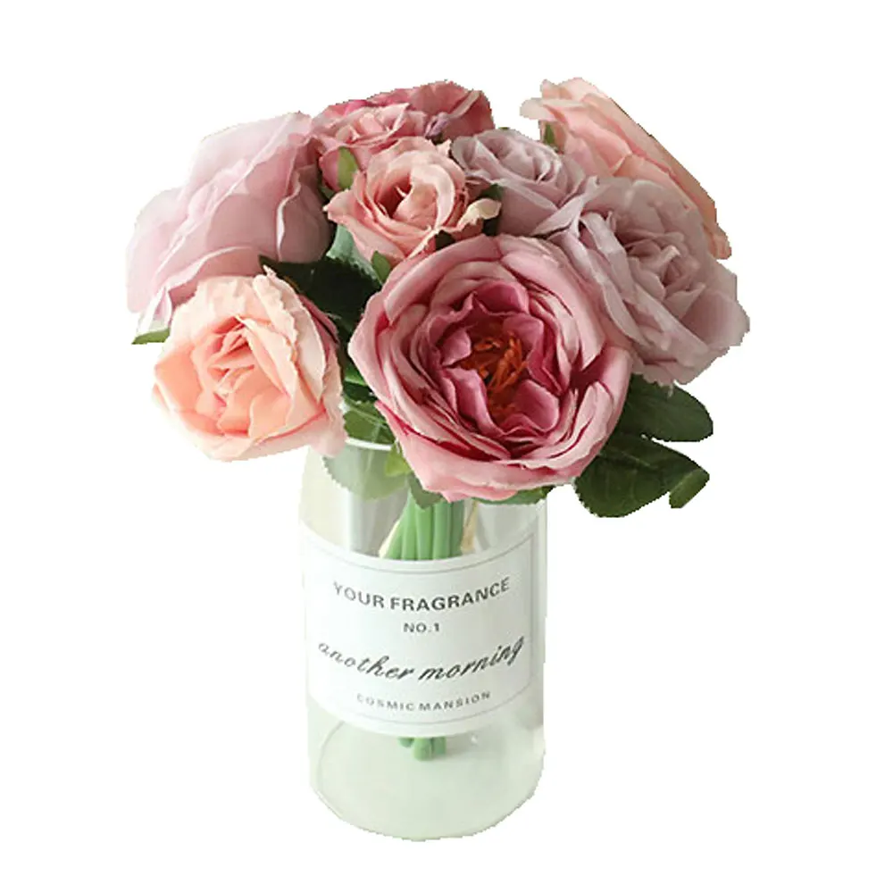 

Красивые Искусственные лютики шелковые цветы 9 глав украшения розы искусственные цветы для Букеты Свадебные дома для художественного офор...