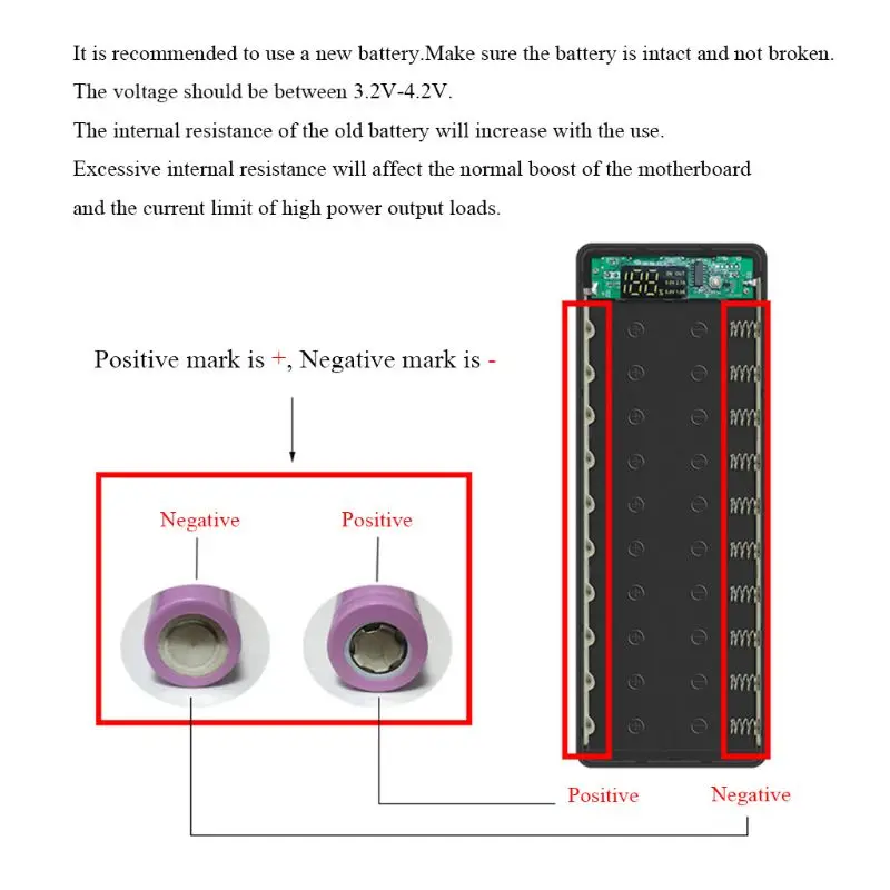 

LCD Display DIY 10x18650 Battery Case Power Bank Shell Charger Box Accessories