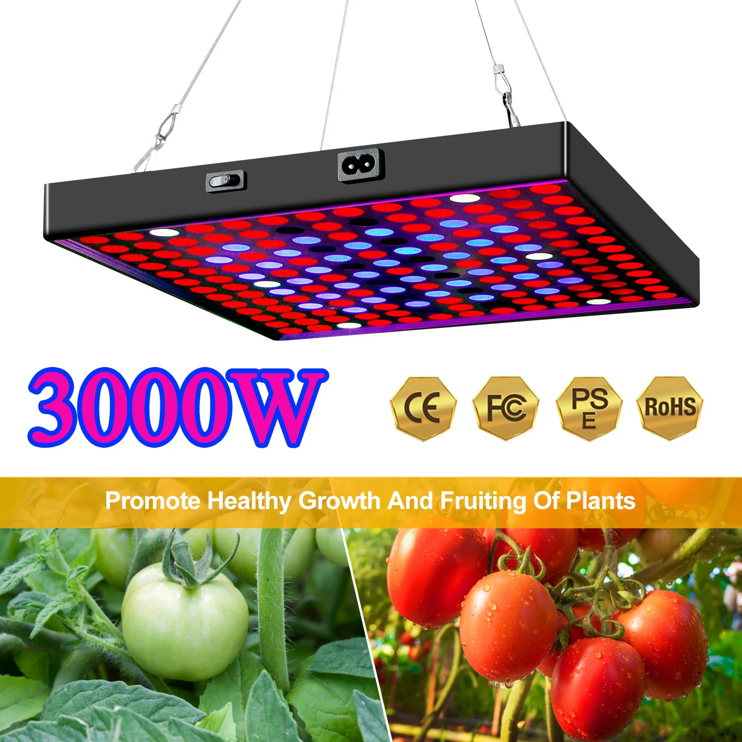 

AC 100-277V LED Grow Light Growth Plant Phytolamp US EU UK Plug UV Lamp For Hydroponics Growing Vegetable Greenhouse Tent