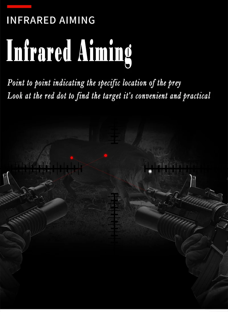 HD Infrared Digital Night Vision Sight Zoom Monoculars Night Ranging Riflescope Aiming Device for Hunting Scope Video Recording