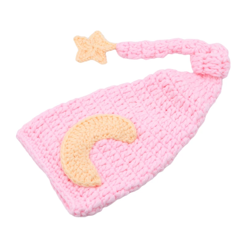 

Crochet Newborn Photography Hat Knit Moon Star Hat Cap Costume Baby Girls Boys Photo Prop
