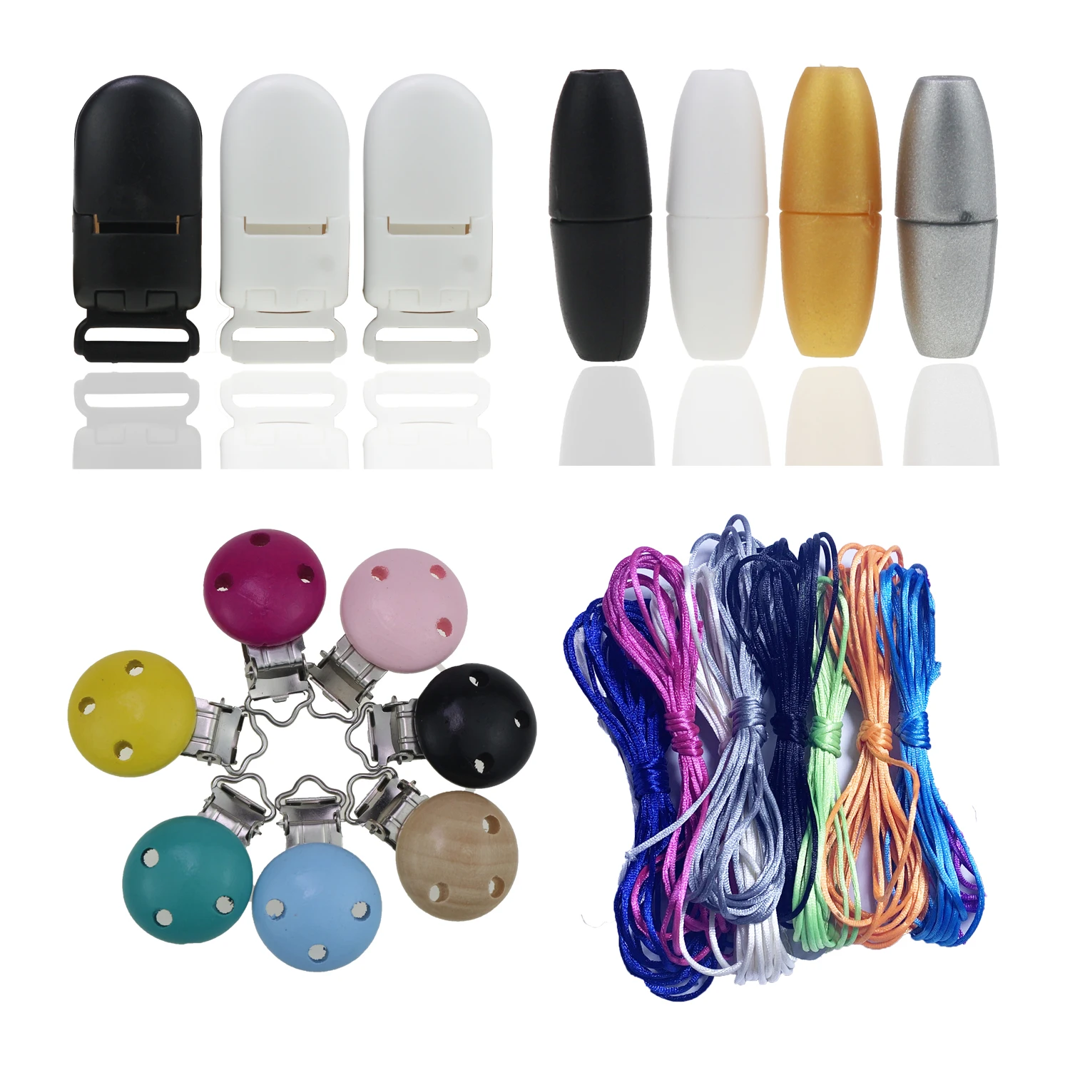 

Breakaway Plastic Clasps For Silicone Teether Necklace Pacifier DIY Safety Clasp For Baby Bracelet Chain Lobster Clasp