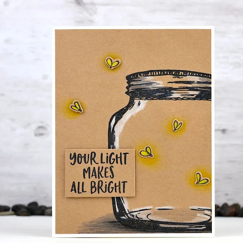 Металлические штампы светлячки в стеклянной бутылке координационные для