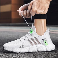mens sneakers breathable mesh light running shoes fashion outdoor white casual shoes men sports tennis athletic shoes