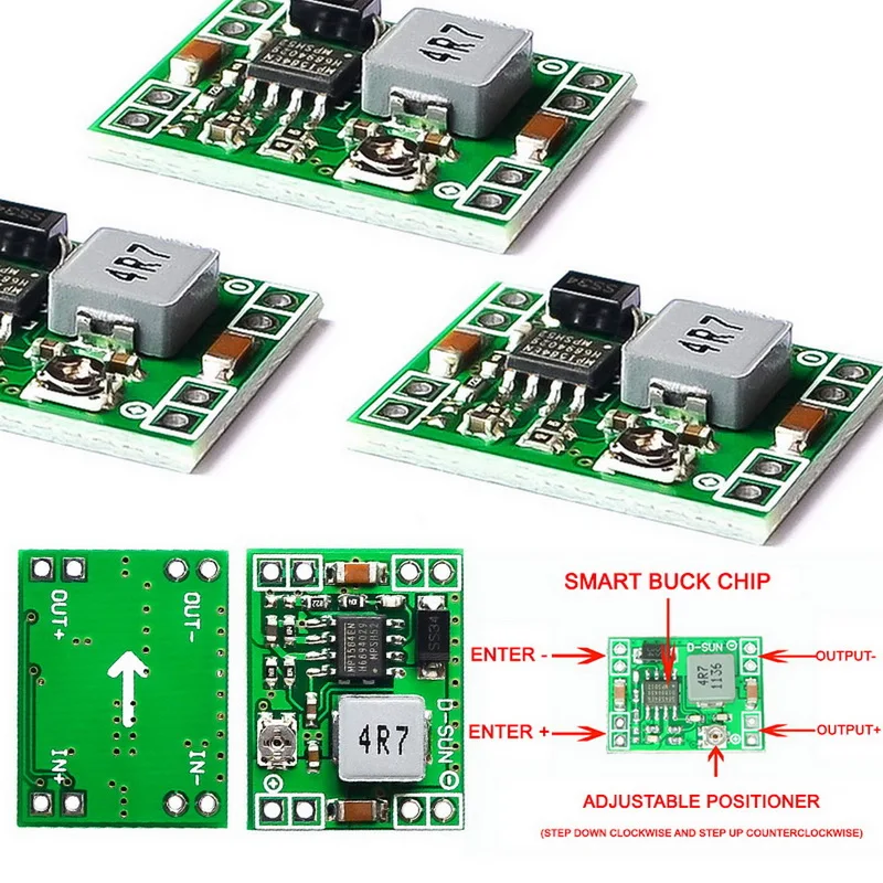 Мини DC Boost Buck 3A 24 12 в 9 5 понижающий модуль питания преобразователь напряжения