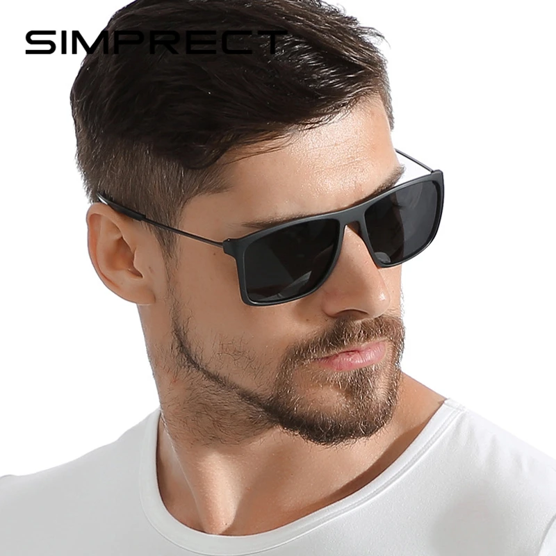 Фото SIMPRECT 2020 TR90 квадратные поляризационные очки солнцезащитные модные брендовые SIMPRECT 2020 TR90 квадратные поляризационные очки солнцезащитные модные брендовые