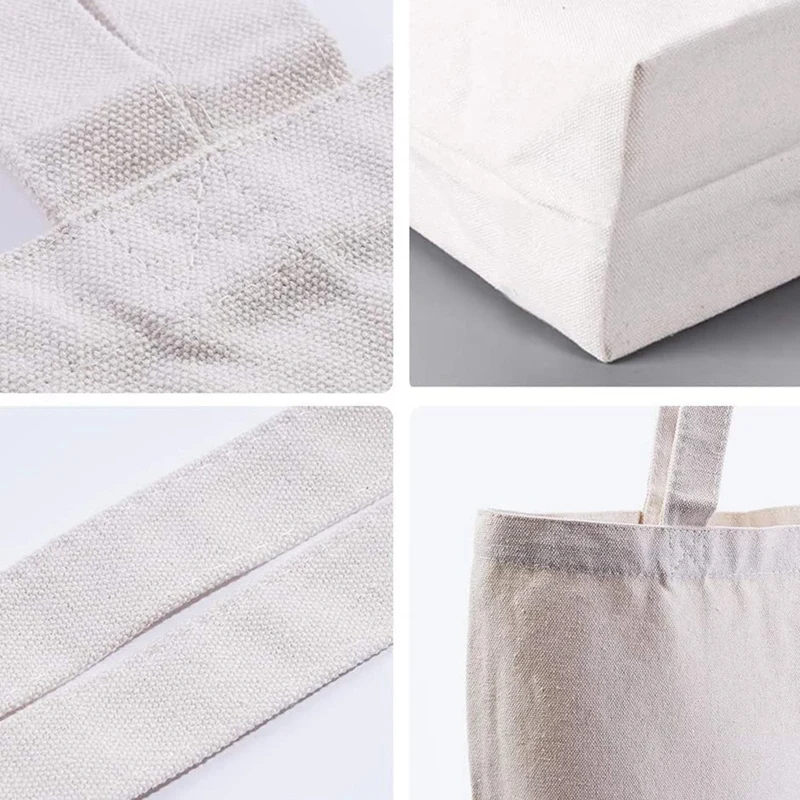 2 шт многоразовые Пустые холщовые сумки-тоут для продуктовых сумок книг покупок