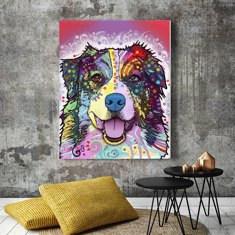 С принтом Собаки домашнее животное картина Картина по номерам впечатление