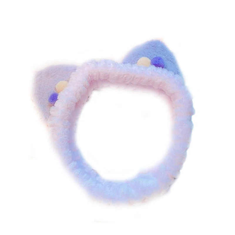 

Coral Fleece Headband Elastic Big Rabbit Ear Solid Bow Hair Accessories DIY for SPA Bath Shower Makeup Wash Face Womwn Hairbands