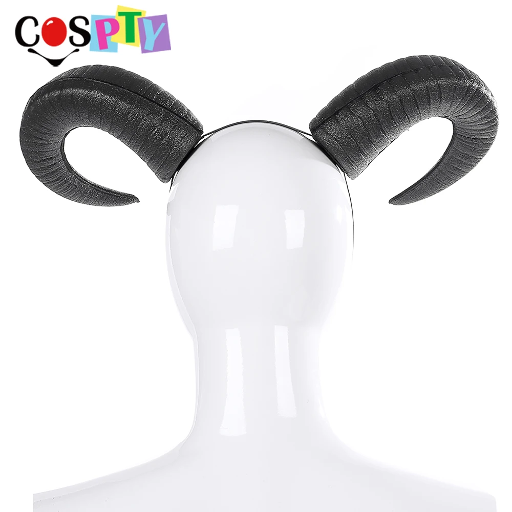 Cospty Demon Evil Косплей головной убор чистый черный бык рога готический Хэллоуин Реквизит повязка на голову: Рог повязка на голову