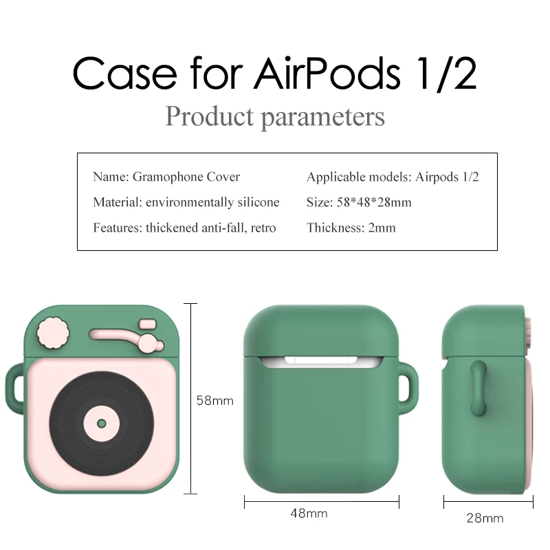 Ретро Классические 3D чехлы для наушников для Apple Airpods Беспроводная Bluetooth гарнитура для Airpods 1 2 силиконовый защитный чехол для наушников