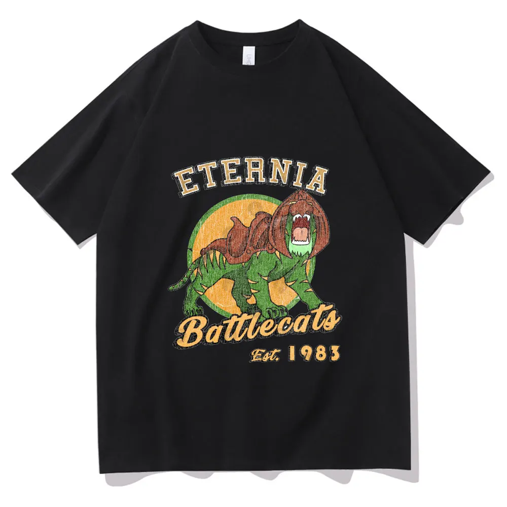 

Battlecats Tshirt He-Man and The Masters of The Universe Battle Cat Grayskull Anime Classic T Shirts Men Women Casual Loose Tees