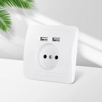 New 2021  German standard European standard USB wall socket  mobile phone charging dual USB ports Usb TDM EKF IEK universa
