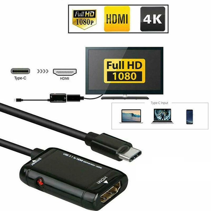 Тип c HDMI конвертер Кабель USB3.1 MHL адаптер для Android телефонов планшетов WIF66|Адаптеры