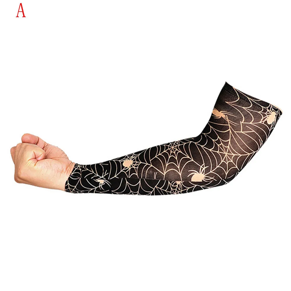 

Tatoo Cover Men Elastic Arm Sleeve Cycling Sport Protection Compression Sleeve Breathable Sunscreen Cooling Mosquito Repellent