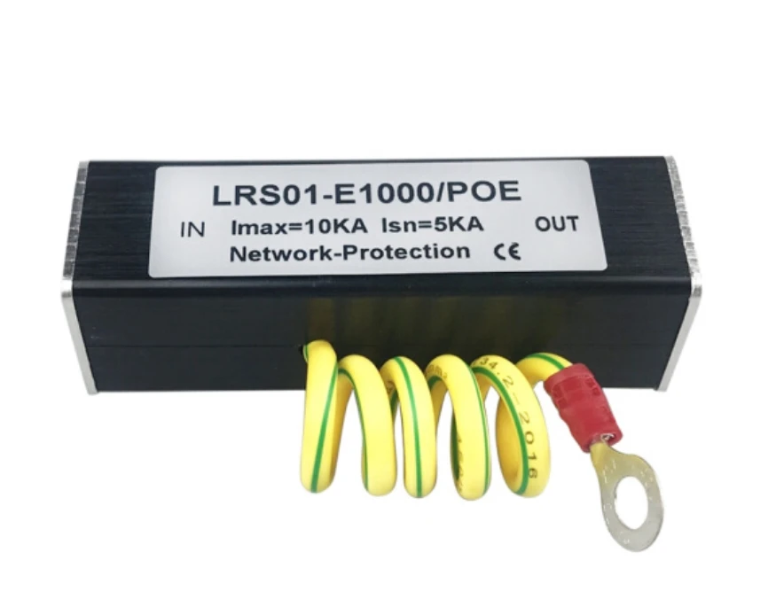 100/1000M POE IP Camera Network POE Switch RJ45 & POE Surge Protector Protection device Lightning Arrester SPD 1000M Ethernet