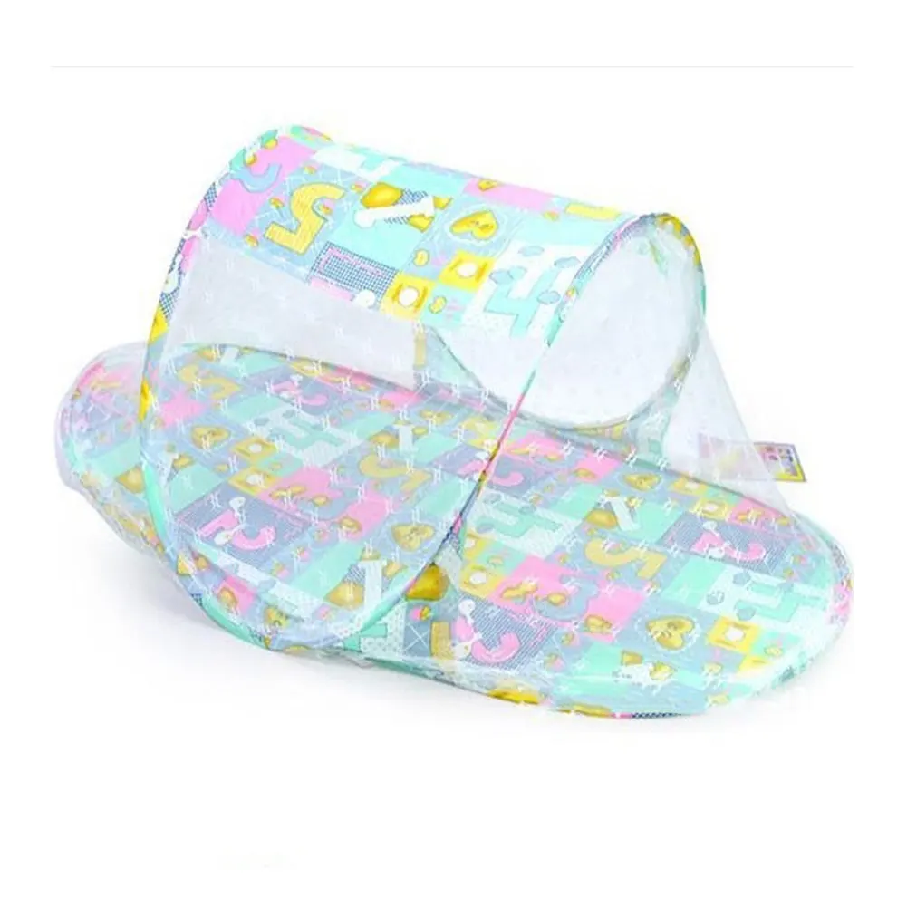 Безопасная детская кроватка Складная уличная мультяшная переносная домашняя с