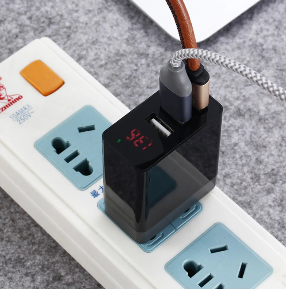 Светодиодный дисплей EU US 3 порта USB зарядное устройство 3 А USB ЗУ для мобильного телефона Быстрая зарядка настенное зарядное устройство для samsung S8 Xiaomi 9