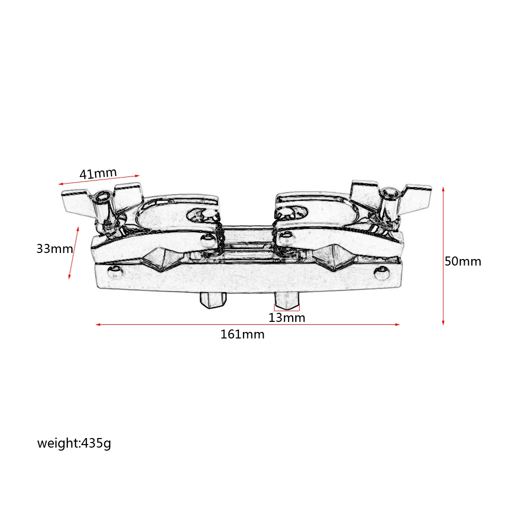 Connecting Clamp Drum Accessory Clip Clamping Rod for Drum Percussion