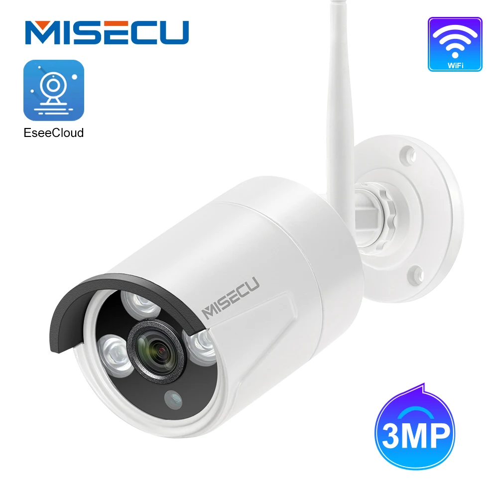

MISECU 3MP Audio Wireless IP Camerafor Wireless CCTV Camera System APP EseeCloud or IP Pro