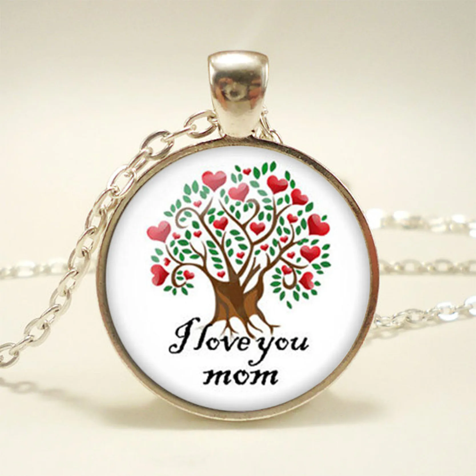 Лучшая Мама Счастливый День матери Цитата ожерелье стеклянные купольные