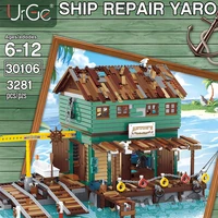 urge 30106 expert series ideas shipyard ship repair yaro 2621pcs building blocks bricks toys for kids old fishing store
