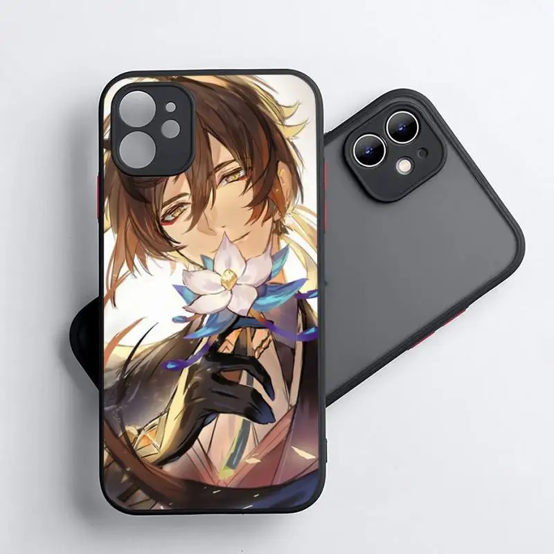 

Genshin impact zhongli Phone Case For iphone 12 11 8 7 plus mini x xs xr pro max matte transparent cover