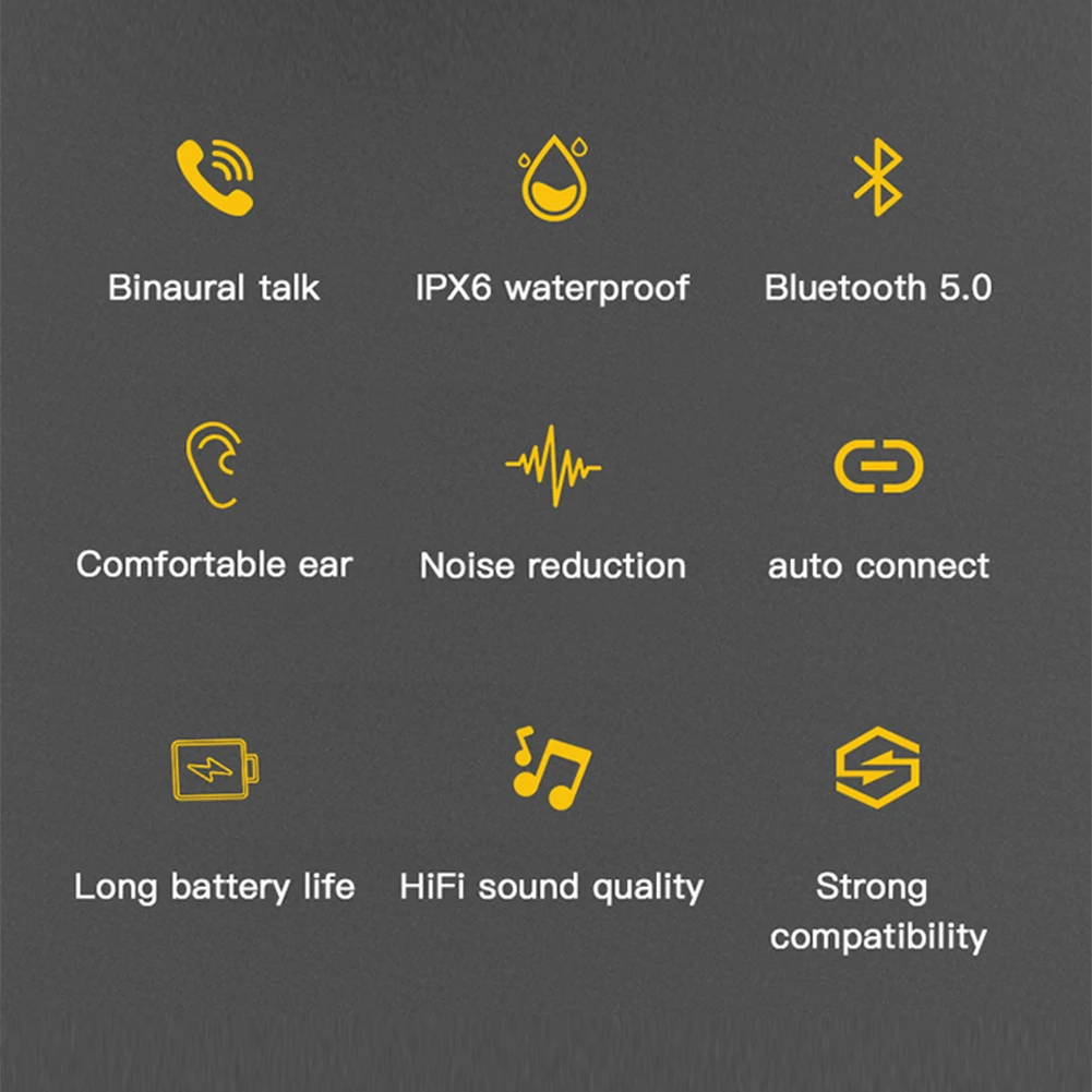 TWS-стереонаушники с поддержкой Bluetooth 5 0 и зарядным футляром | Электроника