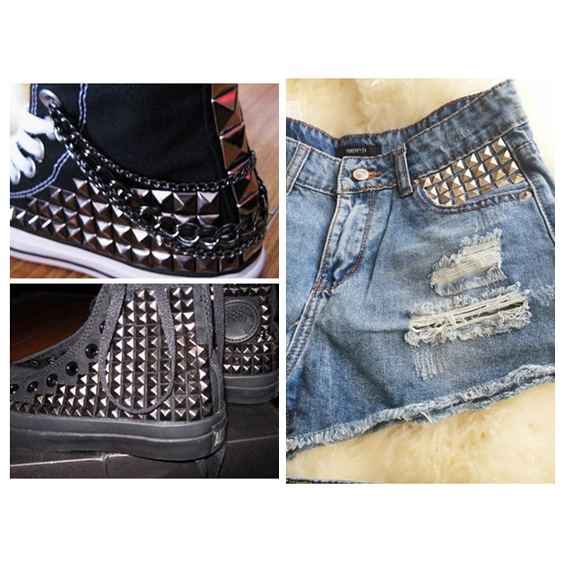 6-20 мм золотистые/Серебристые/бронзовые квадратные пирамидальные заклепки